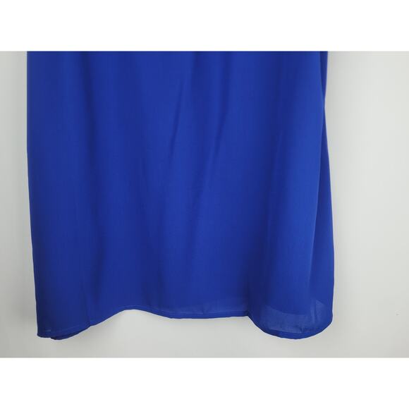 Three Eighty Two Revolve Women's Aerin Split V Tank Cobalt Blue Sz L - Picture 9 of 9